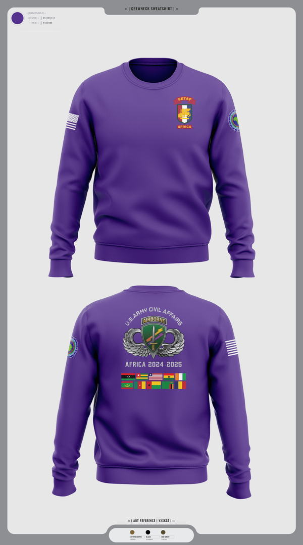 Crew Neck Sweatshirt, 478th CA BN (A), Army, Teamtime, Team time, sublimation, custom sports apparel, team uniforms, spirit wear, spiritwear, sports uniforms, custom shirts, team store, custom team store, fundraiser sports, apparel fundraiser