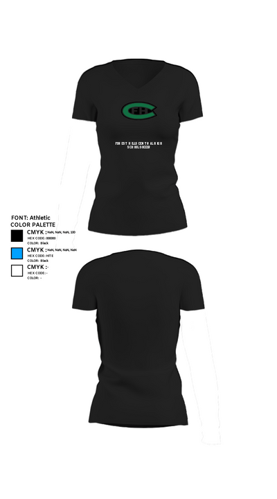 Forest Hills Central High School Soccer 41848867 Women's Short Sleeve V-neck Shirt - 8