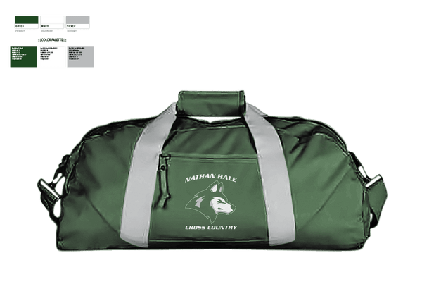 Duffle Bag, Nathan Hale High School Cross Country, Cross Country, Teamtime, Team time, sublimation, custom sports apparel, team uniforms, spirit wear, spiritwear, sports uniforms, custom shirts, team store, custom team store, fundraiser sports, apparel fundraiser