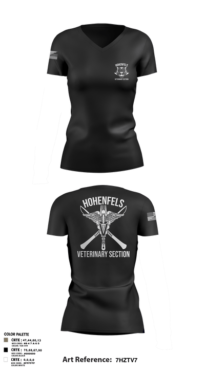 Hohenfels VTF 55832248 Women's Short Sleeve V-neck Shirt - 9