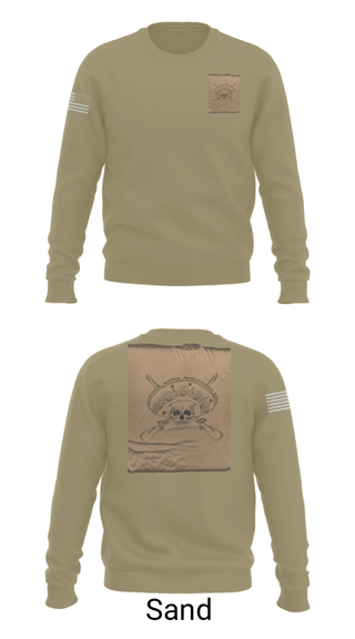 Crew Neck Sweatshirt, Los Pistoleros, Army, Teamtime, Team time, sublimation, custom sports apparel, team uniforms, spirit wear, spiritwear, sports uniforms, custom shirts, team store, custom team store, fundraiser sports, apparel fundraiser