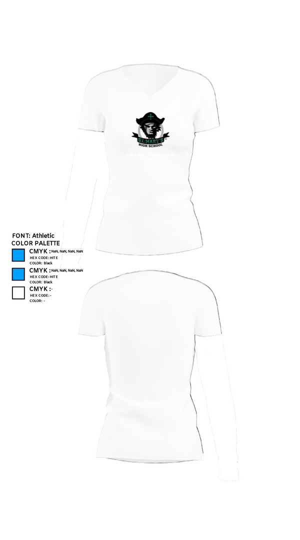 Womens Short Sleeve Vneck Shirt, Saint Mary's High School Basketball, Women's Basketball, Teamtime, Team time, sublimation, custom sports apparel, team uniforms, spirit wear, spiritwear, sports uniforms, custom shirts, team store, custom team store, fundraiser sports, apparel fundraiser