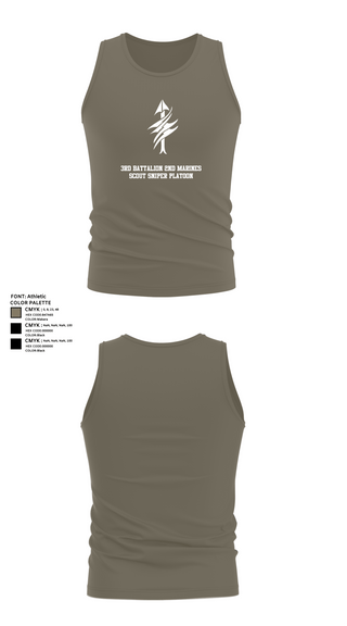 Tank Top, 3rd Battalion 2nd Marines Scout Sniper Platoon, Marines, Teamtime, Team time, sublimation, custom sports apparel, team uniforms, spirit wear, spiritwear, sports uniforms, custom shirts, team store, custom team store, fundraiser sports, apparel fundraiser