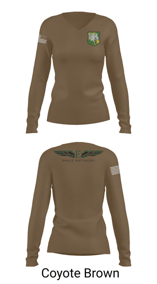 Womens Long Sleeve Vneck Shirt, EASTERN MICHIGAN UNIVERSITY ROTC, Army, Teamtime, Team time, sublimation, custom sports apparel, team uniforms, spirit wear, spiritwear, sports uniforms, custom shirts, team store, custom team store, fundraiser sports, apparel fundraiser