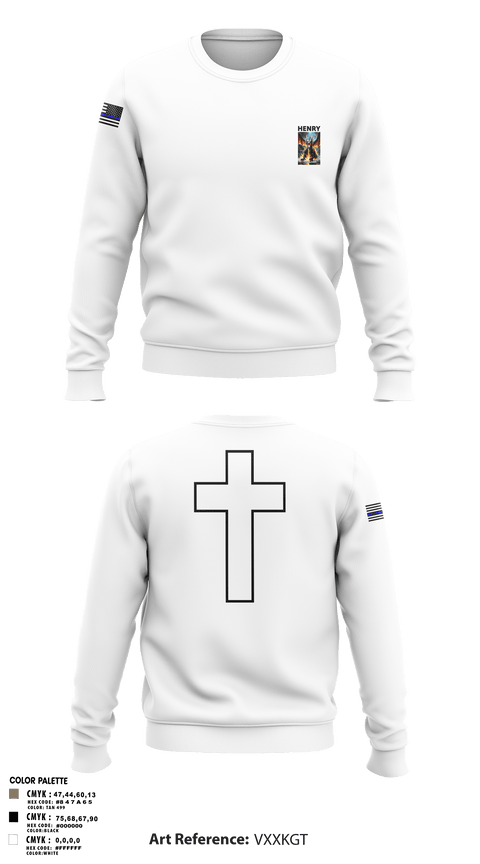 Crew Neck Sweatshirt, Henry, Police, Teamtime, Team time, sublimation, custom sports apparel, team uniforms, spirit wear, spiritwear, sports uniforms, custom shirts, team store, custom team store, fundraiser sports, apparel fundraiser