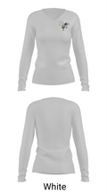 Cleburne High School Cheer 63872156 Women's Long Sleeve V-neck Shirt - 16
