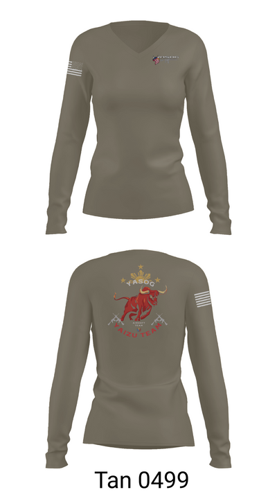 Yasog 23653280 Women's Long Sleeve V-neck Shirt - 77