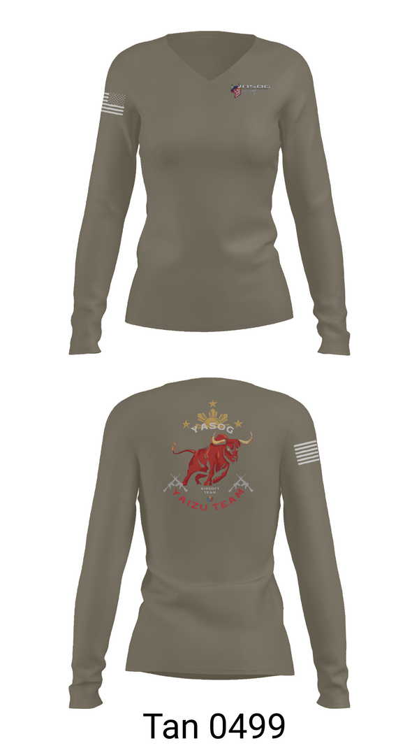 Womens Long Sleeve Vneck Shirt, Yasog, Marines, Teamtime, Team time, sublimation, custom sports apparel, team uniforms, spirit wear, spiritwear, sports uniforms, custom shirts, team store, custom team store, fundraiser sports, apparel fundraiser