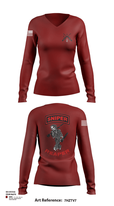 undefined Women's Long Sleeve V-neck Shirt - 120