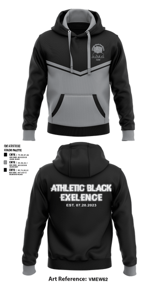 Hoodie, Athletic black excellence 2, Spirit Store, Teamtime, Team time, sublimation, custom sports apparel, team uniforms, spirit wear, spiritwear, sports uniforms, custom shirts, team store, custom team store, fundraiser sports, apparel fundraiser