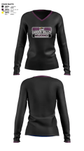 Garden Valley Wolverines 38799509 Women's Long Sleeve V-neck Shirt - 2