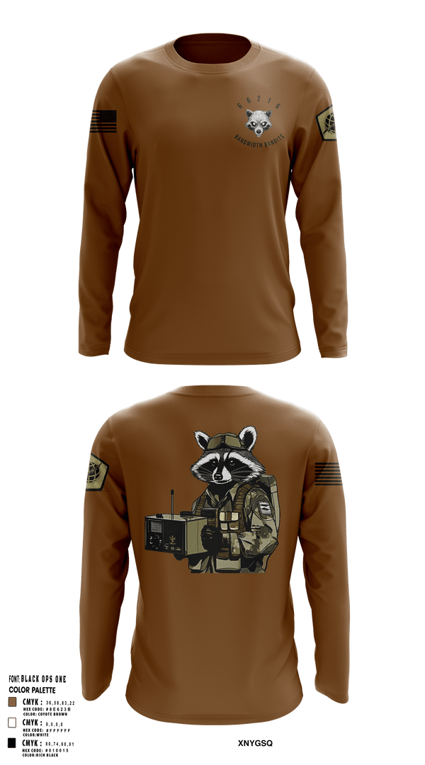 Long Sleeve Performance Shirt, Node 66216 Bandwidth Bandits, Army, Teamtime, Team time, sublimation, custom sports apparel, team uniforms, spirit wear, spiritwear, sports uniforms, custom shirts, team store, custom team store, fundraiser sports, apparel fundraiser