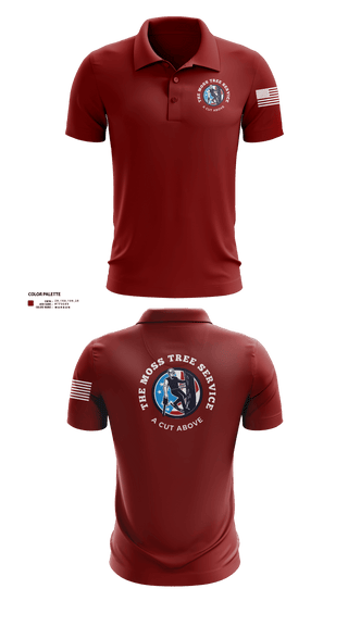 Short Sleeve Performance Polo, The Moss Tree Service, , Teamtime, Team time, sublimation, custom sports apparel, team uniforms, spirit wear, spiritwear, sports uniforms, custom shirts, team store, custom team store, fundraiser sports, apparel fundraiser