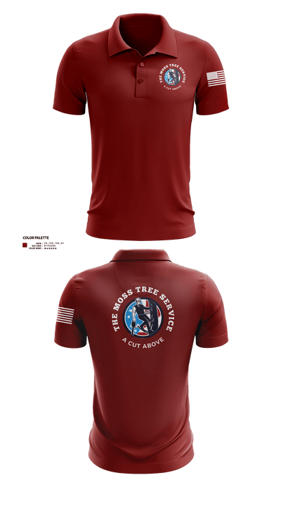 The Moss Tree Service 86074742 Short Sleeve Performance Polo - 70