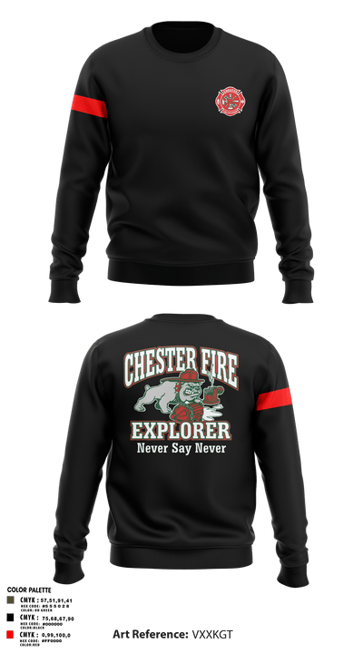 Chester fire explorers 87752590 Crew Neck Sweatshirt - 6