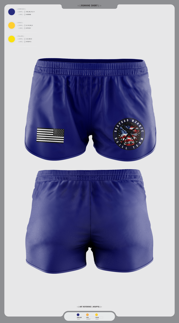 Womens Shorts, Seaford NJROTC, Navy, Teamtime, Team time, sublimation, custom sports apparel, team uniforms, spirit wear, spiritwear, sports uniforms, custom shirts, team store, custom team store, fundraiser sports, apparel fundraiser