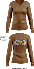 197th STSC (SO)(A) 32760162 Women's Long Sleeve V-neck Shirt - 6