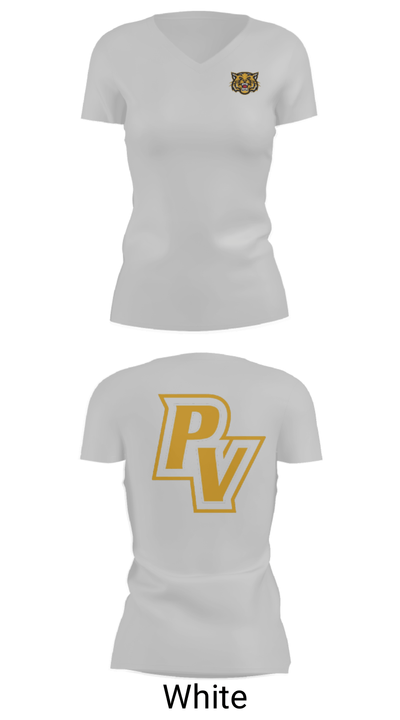 Paint Valley Middle School Band 66626679 Women's Short Sleeve V-neck Shirt - 19