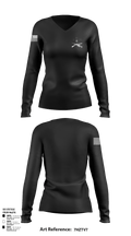 Sniper school 77093846 Women's Long Sleeve V-neck Shirt - 113