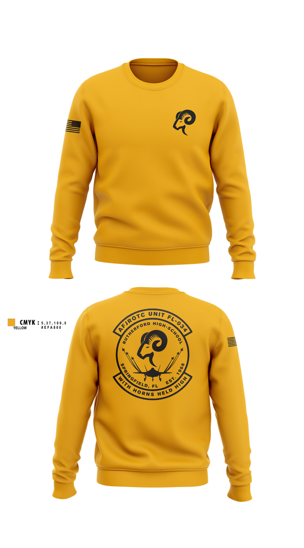 Crew Neck Sweatshirt, AFJROTC FL-034, Air Force, Teamtime, Team time, sublimation, custom sports apparel, team uniforms, spirit wear, spiritwear, sports uniforms, custom shirts, team store, custom team store, fundraiser sports, apparel fundraiser