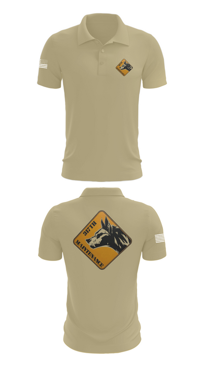 317th support maintenance company 3788646 Short Sleeve Performance Polo - 87