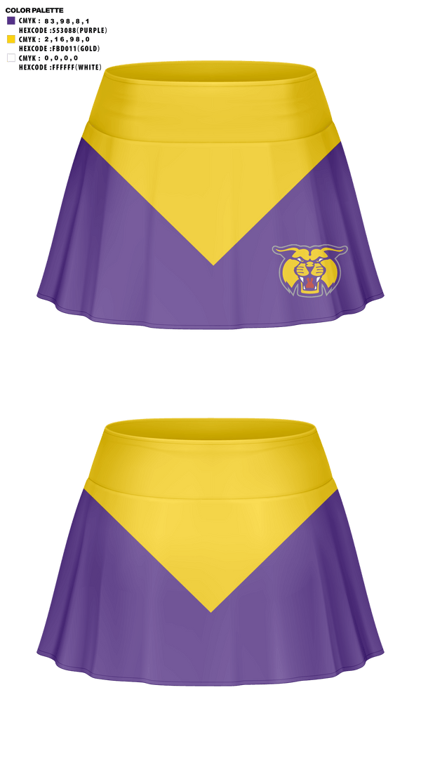 Skort, Wilder High School Cheer, Cheer, Teamtime, Team time, sublimation, custom sports apparel, team uniforms, spirit wear, spiritwear, sports uniforms, custom shirts, team store, custom team store, fundraiser sports, apparel fundraiser