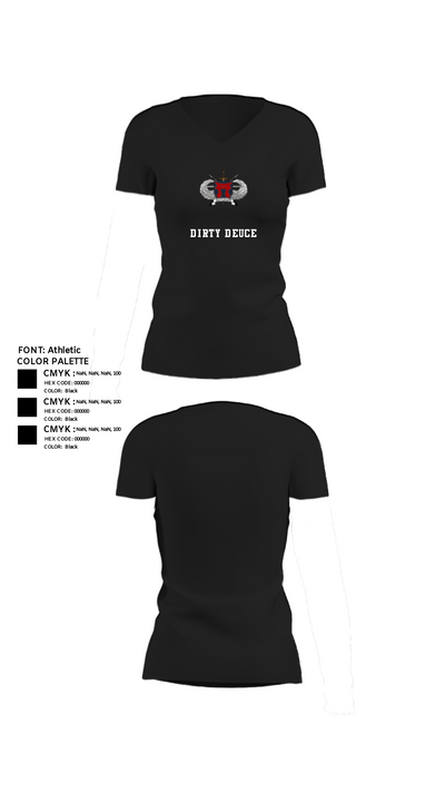 Dirty Deuce 1357112 Women's Short Sleeve V-neck Shirt - 24