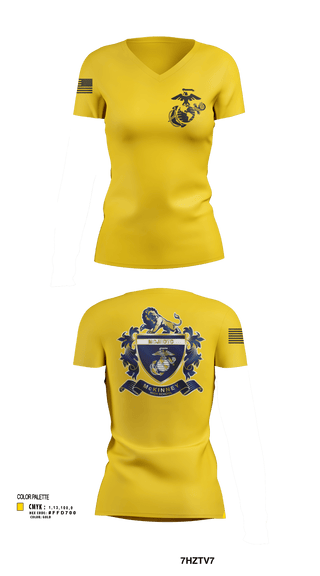 Womens Short Sleeve Vneck Shirt, MHS MCJROTC, Marines, Teamtime, Team time, sublimation, custom sports apparel, team uniforms, spirit wear, spiritwear, sports uniforms, custom shirts, team store, custom team store, fundraiser sports, apparel fundraiser