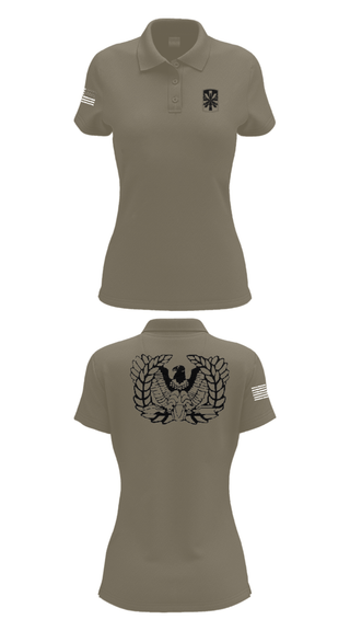 Womens Short Sleeve Performance Polo, 2/43 ADA, Army, Teamtime, Team time, sublimation, custom sports apparel, team uniforms, spirit wear, spiritwear, sports uniforms, custom shirts, team store, custom team store, fundraiser sports, apparel fundraiser