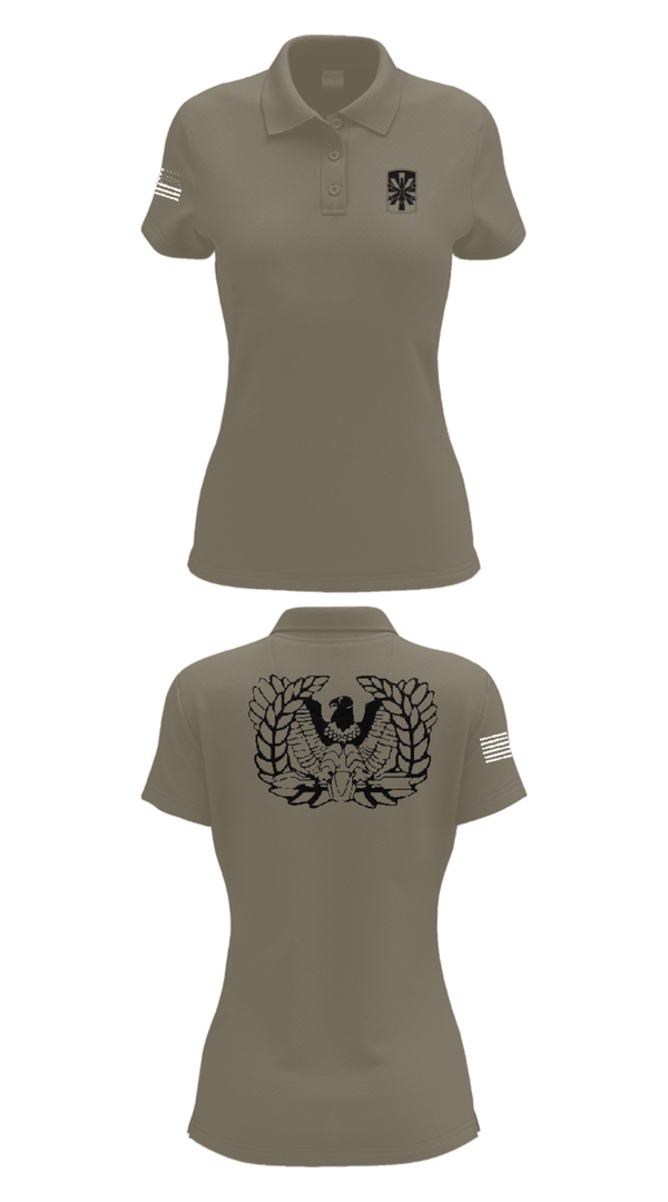 Womens Short Sleeve Performance Polo, 2/43 ADA, Army, Teamtime, Team time, sublimation, custom sports apparel, team uniforms, spirit wear, spiritwear, sports uniforms, custom shirts, team store, custom team store, fundraiser sports, apparel fundraiser