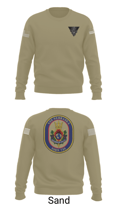 USS Nebraska 93337637 Crew Neck Sweatshirt - 42
