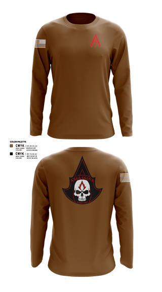 Long Sleeve Performance Shirt, A Co. 1-3 AB, Army, Teamtime, Team time, sublimation, custom sports apparel, team uniforms, spirit wear, spiritwear, sports uniforms, custom shirts, team store, custom team store, fundraiser sports, apparel fundraiser