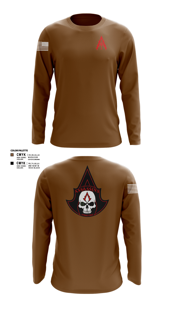 Long Sleeve Performance Shirt, A Co. 1-3 AB, Army, Teamtime, Team time, sublimation, custom sports apparel, team uniforms, spirit wear, spiritwear, sports uniforms, custom shirts, team store, custom team store, fundraiser sports, apparel fundraiser