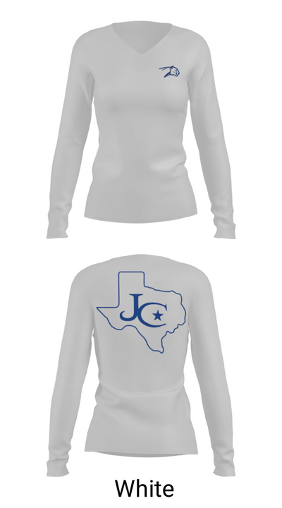 Jarrell High School Golf 58672907 Women's Long Sleeve V-neck Shirt - 16