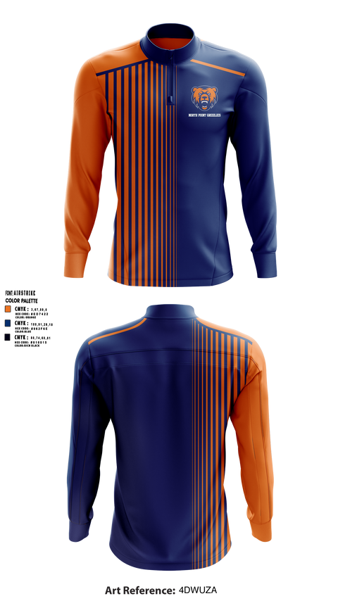 Quarter Zip Jacket, North Point Grizzlies, Golf, Teamtime, Team time, sublimation, custom sports apparel, team uniforms, spirit wear, spiritwear, sports uniforms, custom shirts, team store, custom team store, fundraiser sports, apparel fundraiser