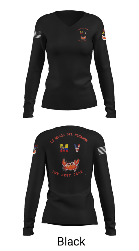 Womens Long Sleeve Vneck Shirt, M & V import LLC, , Teamtime, Team time, sublimation, custom sports apparel, team uniforms, spirit wear, spiritwear, sports uniforms, custom shirts, team store, custom team store, fundraiser sports, apparel fundraiser
