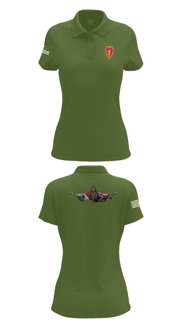 Women's Short Sleeve Performance Polo, 25th ID, Army, Teamtime, Team time, sublimation, custom sports apparel, team uniforms, spirit wear, spiritwear, sports uniforms, custom shirts, team store, custom team store, fundraiser sports, apparel fundraiser