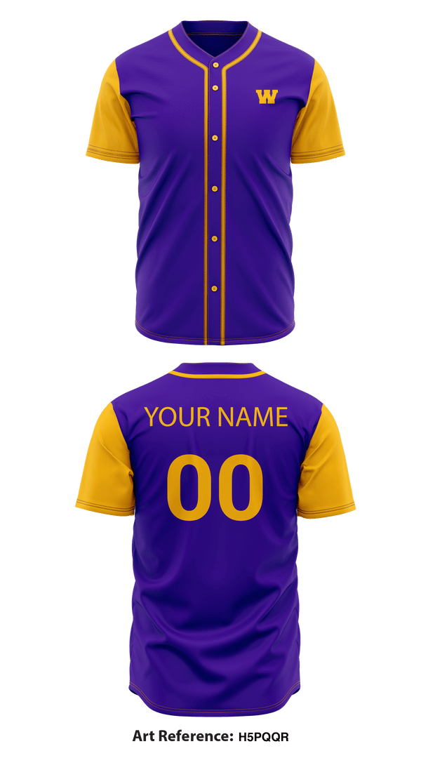 Two Button Baseball Jersey, Wossman High School Baseball, Baseball, Teamtime, Team time, sublimation, custom sports apparel, team uniforms, spirit wear, spiritwear, sports uniforms, custom shirts, team store, custom team store, fundraiser sports, apparel fundraiser