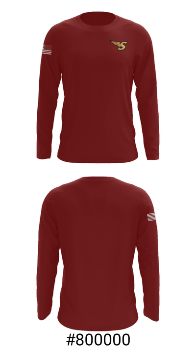 Sharon High School Tennis 37543796 Long Sleeve Performance Shirt - 18