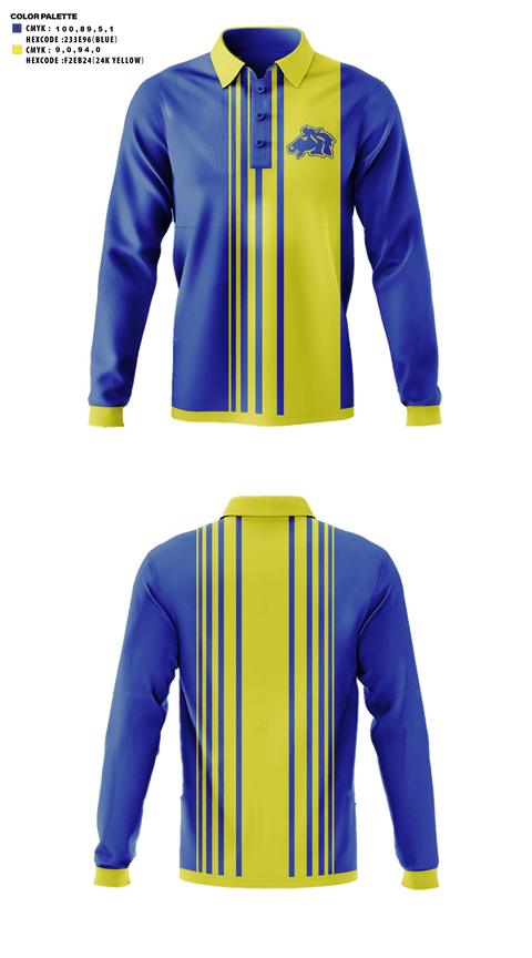 Long Sleeve Performance Polo, Sheridan High School Golf, Golf, Teamtime, Team time, sublimation, custom sports apparel, team uniforms, spirit wear, spiritwear, sports uniforms, custom shirts, team store, custom team store, fundraiser sports, apparel fundraiser