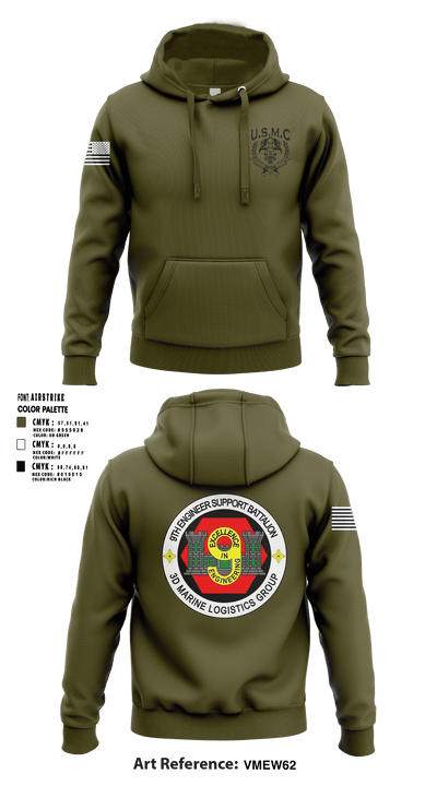 9th Engineer Support Company 10908126 Hoodie - 1