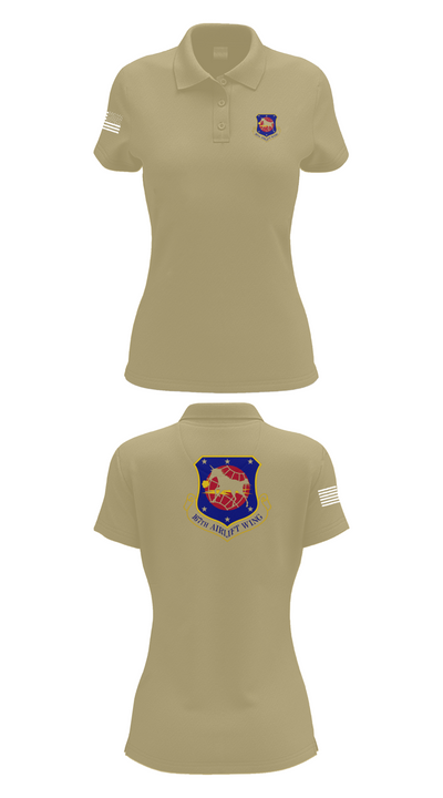 167th air wing 60974833 Women's Short Sleeve Performance Polo  - 94