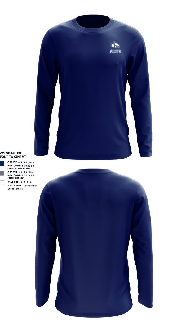 Long Sleeve Performance Shirt, Coahulla Creek, Swimming, Teamtime, Team time, sublimation, custom sports apparel, team uniforms, spirit wear, spiritwear, sports uniforms, custom shirts, team store, custom team store, fundraiser sports, apparel fundraiser