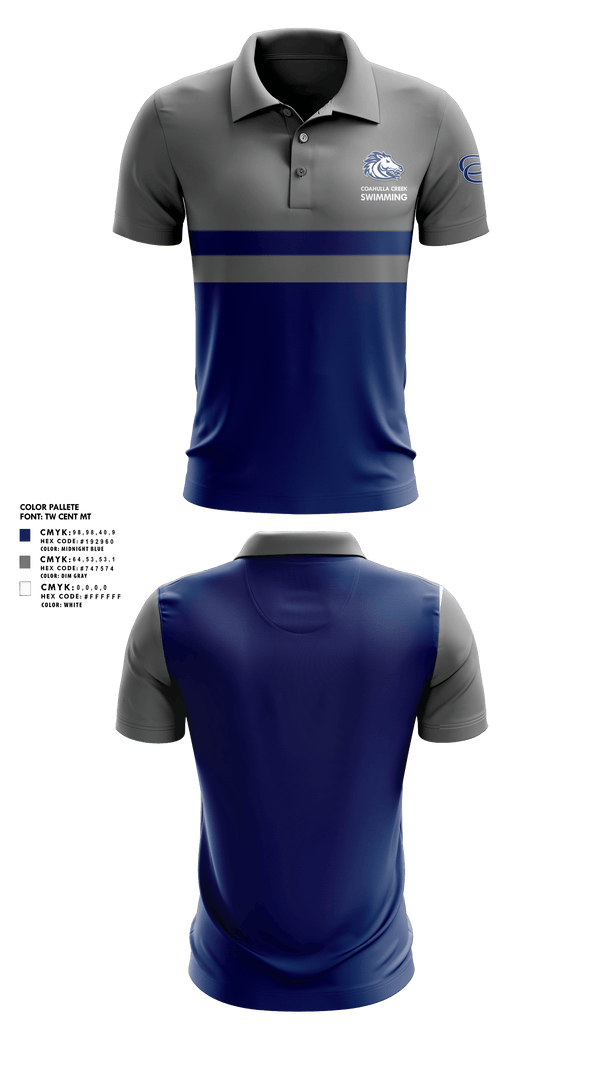 Short Sleeve Performance Polo, Coahulla Creek, Swimming, Teamtime, Team time, sublimation, custom sports apparel, team uniforms, spirit wear, spiritwear, sports uniforms, custom shirts, team store, custom team store, fundraiser sports, apparel fundraiser
