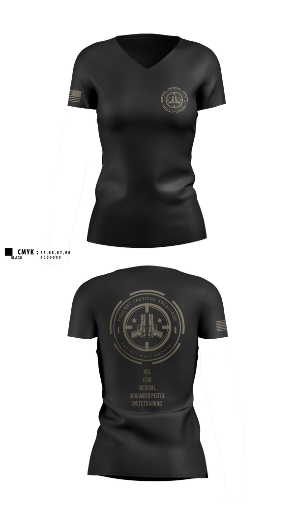 Womens Short Sleeve Vneck Shirt, Vigilante Tactical Solutions, , Teamtime, Team time, sublimation, custom sports apparel, team uniforms, spirit wear, spiritwear, sports uniforms, custom shirts, team store, custom team store, fundraiser sports, apparel fundraiser