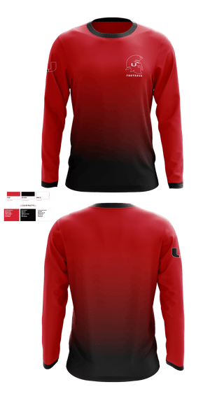 Long Sleeve Performance Shirt, Union High School Football, Football, Teamtime, Team time, sublimation, custom sports apparel, team uniforms, spirit wear, spiritwear, sports uniforms, custom shirts, team store, custom team store, fundraiser sports, apparel fundraiser