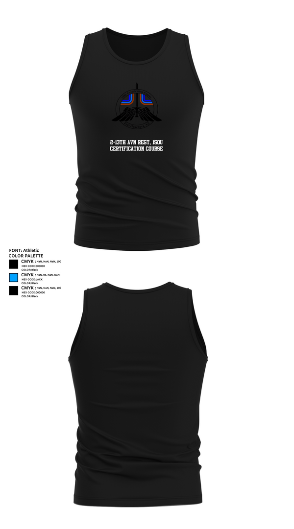 Tank Top, 2-13th AVN REGT, 150U Certification Course, , Teamtime, Team time, sublimation, custom sports apparel, team uniforms, spirit wear, spiritwear, sports uniforms, custom shirts, team store, custom team store, fundraiser sports, apparel fundraiser