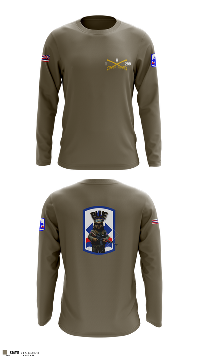 Blue Ewok Long Sleeve Performance Shirt 4