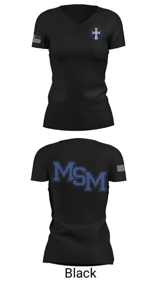 Womens Short Sleeve Vneck Shirt, Mount St. Mary Catholic School Cross Country, Cross Country, Teamtime, Team time, sublimation, custom sports apparel, team uniforms, spirit wear, spiritwear, sports uniforms, custom shirts, team store, custom team store, fundraiser sports, apparel fundraiser