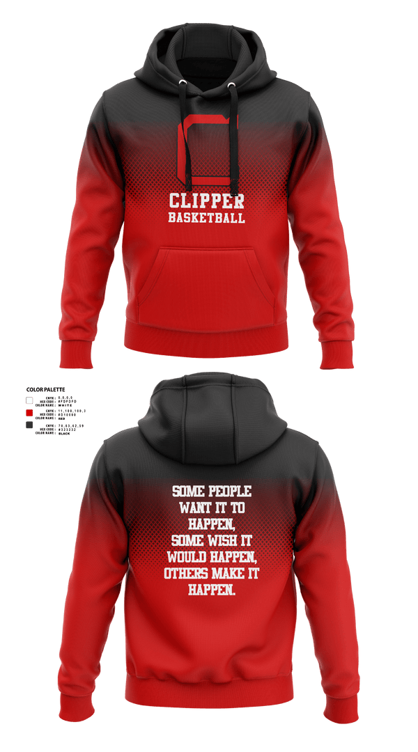 Hoodie, Columbiana High School Basketball, Men's Basketball, Teamtime, Team time, sublimation, custom sports apparel, team uniforms, spirit wear, spiritwear, sports uniforms, custom shirts, team store, custom team store, fundraiser sports, apparel fundraiser